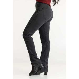 Jeans Negros Casuales 224-221-016, Cintura Media, Corte Ajustado, Lavado Oscuro, Decorados con Cierres, Estilo Overol, Talla XL - Product Image 1