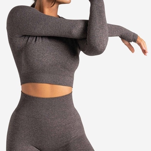 Womens Fitness <b>Lounge</b> <b>Set</b> Stylish Gym Outfit <b>Two</b> <b>Piece</b> High Quality Activewear Fashionable Oem Yoga Wear With Cotton - Product Image 4