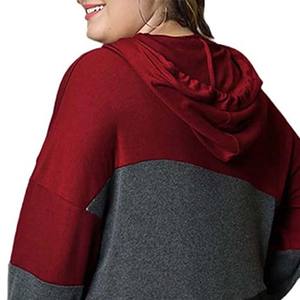 Nueva Sudadera con capucha de bloque de algodón 100% de gran tamaño para mujer en blanco, forro polar pesado de invierno con diseño impreso de logotipo de diamantes de imitación bordados - Product Image 6