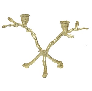 Bougeoir à 2 piliers en aluminium pour la décoration intérieure Hôtel Mariage Décoratif Bougeoir de qualité supérieure - Product Image 4