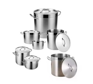 Vente en gros de marmites à induction en acier inoxydable neuves élégantes et durables marmites classiques en métal compatibles avec l'induction - Product Image 6