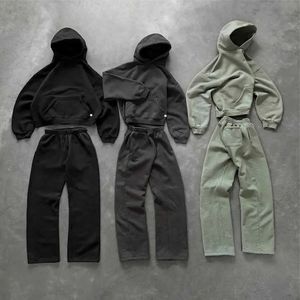Customized Unisex Plus Size <b>Zip</b>-<b>Up</b> <b>Crop</b> Hoodie Baggy 100% Cotton Sweatpants Breathable Anti-Bacterial Eco-Friendly Winter - Product Image 1