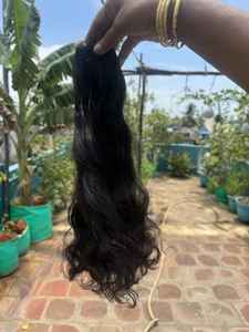 30 pouces de haute qualité lâche paquets de cheveux ondulés profonds 100% extensions alignées de cuticules indiennes non transformées couleur de cheveux naturelle - Product Image 5