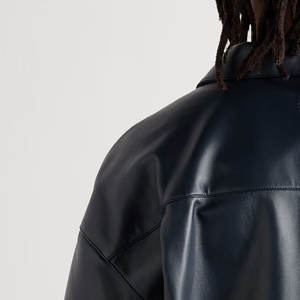 เสื้อหนังแขนยาวครึ่งแขนสำหรับผู้ชายมีสไตล์สำหรับชุดลำลองออกแบบโลโก้ได้ตามต้องการ - Product Image 5