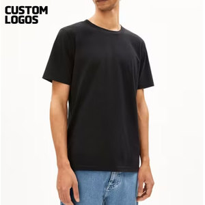 Camiseta de Cuello Redondo para Hombre, Mezcla de Algodón, Azul, Camiseta Corta de Algodón de Bambú y Seda de Hielo - Product Image 3