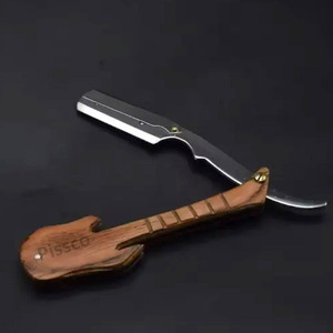 Navaja de Afeitar Plegable para Barba, Cejas y Cabello, Herramienta de Barbería, Maquinilla de Afeitar Recta de Acero Inoxidable para Hombre - Product Image 5