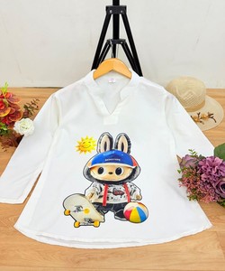 เสื้อผ้าพื้นเมืองผ้าเรยอนคอลเลอร์ + พิมพ์ลายดิจิทัลเสื้อผ้าลำลอง - Product Image 2