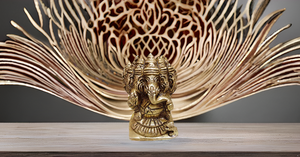 Moderne 5-Face Lord Ganesha Idol fait à la main Dieu du succès et destructeur du mal pour les mariages anniversaires Diwali - Product Image 5