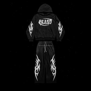 Survêtement unisexe à capuche en coton de haute qualité, imprimé et personnalisé, à manches régulières, avec logo brodé - Product Image 6