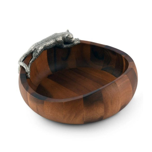 Luxury Design <b>Decorative</b> Wooden Bowl With <b>Crab</b> Accent Bowl Salad Serving Bowl Dinning Table <b>Decorative</b> Items for Best Sale - Product Image 2