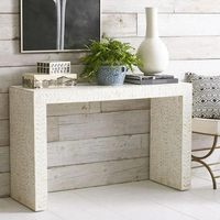 Table de Console faite à la main pour décoration de salon, armoire de Buffet de salon en nacre, conception OEM au Vietnam