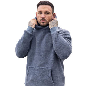 Custom New Arrival Men <b>Sherpa</b> Heavy Weight Blanks <b>Hoodie</b> Breathable Plus Size Wool Fleece Men <b>Sherpa</b> <b>Hoodies</b> - Product Image 3