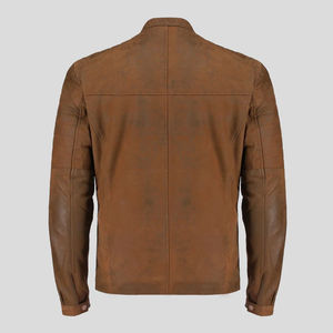 แจ็กเก็ตหนังสำหรับผู้ชายเสื้อแจ็คเก็ตหนังกันลม - Product Image 6