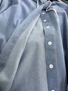 Veste d'hiver OEM à col montant 100% coton réversible en denim respirant pour hommes jeunes - Product Image 5