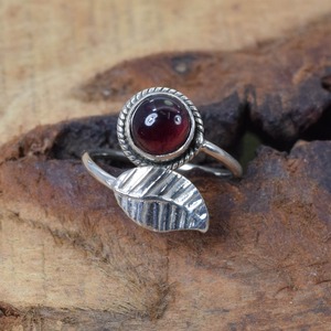 Tendencia 925 plata esterlina granate piedra preciosa anillo joyería hecha a mano plata estilo bohemio anillo joyería para mujeres regalo para niñas - Product Image 5