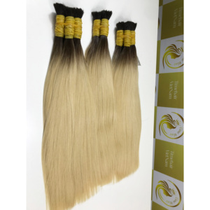Extensions de cheveux vietnamiens de haute qualité, couleur blonde, 60 cm, 100% cheveux humains vierges Remy, à bandes adhésives, double épaisseur, pour stock blond. - Product Image 5