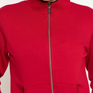 OEM al por mayor Unisex rojo 100% algodón ecológico invierno chándal personalizado con cremallera pantalones de chándal de gran tamaño Sudadera con capucha conjunto de talla grande sólido - Product Image 6