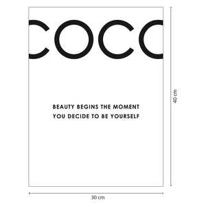 Coco Art Print La belleza comienza el momento en que... una elegante decoración de pared... - Product Image 4