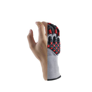 Gants de travail TPR anti-coupure et anti-choc pour la réparation du cuir et les travaux mécaniques en cuir de vache et peau de chèvre - Product Image 4