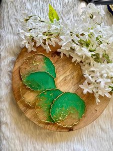 Sous-verre en résine au design minimaliste, de haute qualité, style bohème, écologique, fait à la main, conçu pour les meubles modernes - Product Image 4