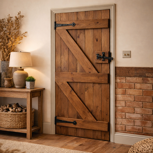 Solid Wood Black <b>Sliding</b> <b>Barn</b> <b>Door</b> | Luxury Interior <b>Door</b> Living Room | Industrial Farmhouse Hardware Custom Sizes Premium Desxx - Product Image 4