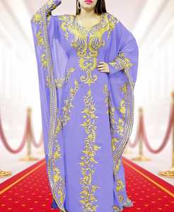 Embroidery Beaded Long Moroccan Kaftan Jabaliya Kaftan Fancy Wholesale Kaftan <b>Islamic</b> <b>Clothing</b> - Product Image 1