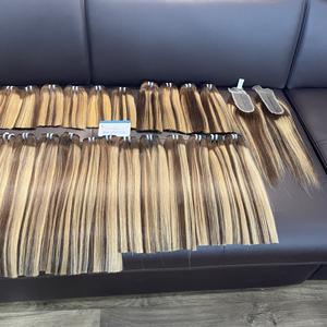 Vente en gros de paquets de cheveux lisses de toutes les couleurs avec fermeture, extensions de cheveux raides en os vietnamien Remy - Product Image 5