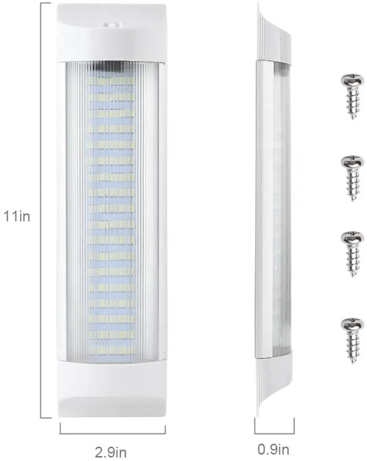 Xe đèn LED 72led 11inch xe trắng 12V LED Camper RV đèn nội thất Ống nội thất Led thanh ánh sáng