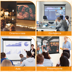 HOMCOM 89" <b>Projector</b> <b>Screen</b> 4:3 Format Adjustable with Remote Control, 171x130cm, <b>Black</b> - Product Image 5