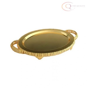 Bandeja Decorativa de Metal para Servir y Arreglos Decorativos |   Ideal para Mesa de Comedor y Consola - Product Image 4