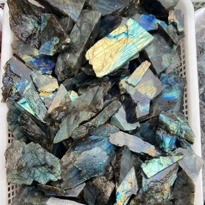 Plaque de labradorite bleue naturelle, tranches brutes, spectrolite polie, pierre de guérison pour le reiki, décoration, vente en gros - Product Image 4