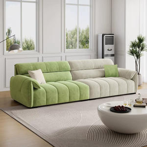 Divano Modulare Moderno Bianco Beige Crema Grigio Nero <span class=keywords><strong>Rosa</strong></span> per Soggiorno a 3 4 5 6 Posti in Tessuto Angolare - Product Image 3