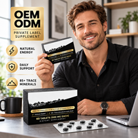 Comprimés de Shilajit OEM ODM 500mg, 60 comprimés, minéraux traces de l'Himalaya, acide fulvique, complément alimentaire pour soutenir le système immunitaire