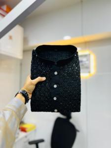 Alta calidad Maruti moda hombres 100% algodón suave bordado espejo trabajo boda fiesta desgaste transpirable indio paquistaní Kurta - Product Image 6