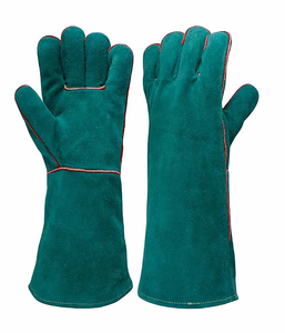 Gant de soudeur en cuir vert de qualité supérieure, catégorie A - Product Image 1