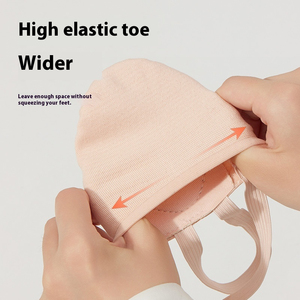 Chaussures de danse en satin de soie pour enfants chaussures plates avec motif de broderie chaussures de ballet pour filles pour yoga chaussures de gymnastique rythmique en cuir - Product Image 2