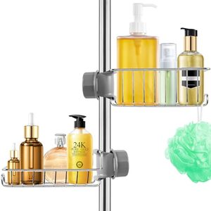 Étagère de Douche Murale Sans Perçage en Aluminium pour Salle de Bain, <span class=keywords><strong>Support</strong></span> de Rangement pour Douche et Toilettes - Product Image 1