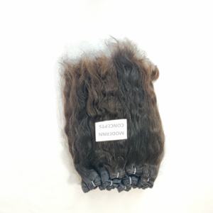 Extensions de cheveux humains de temple vietnamien de vierge droite soyeuse faisceaux naturels alignés de cuticules brutes Style de cheveux indiens - Product Image 4