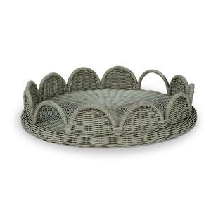 Grand panier cadeau et plateau de service alimentaire en métal rotin naturel de haute qualité en usine directe - Product Image 5