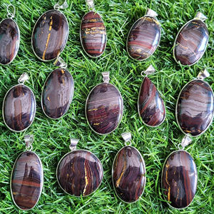 ที่ดีที่สุดเกรดเหล็กเสือ Cabochon เหล็กคุณภาพสูงเสืออัญมณี Cabochon หลวมจี้โลหะสําหรับเครื่องประดับ - Product Image 5