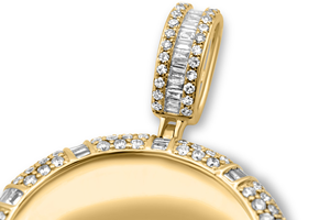 Custom Sterling 925 <b>gold</b> plated Iced Out Hip Hop vvs clarity Moissanite Diamond <b>Picture</b> <b>Frame</b> Memory Pendant - Product Image 3