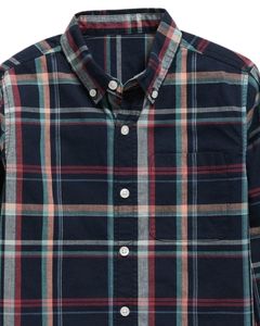 Camisa de franela a cuadros naranja personalizada para hombre, de manga larga, con botones, informal, de algodón, para otoño e invierno, uso diario. - Product Image 4