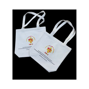 Bolsa de compras de algodón impresa duradera con asa suave Bolsa ecológica para uso diario, regalos, comestibles y más - Product Image 1