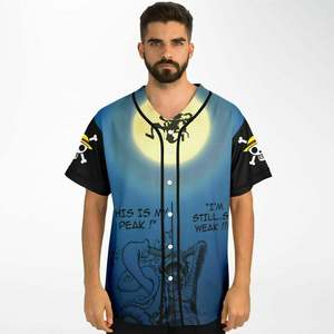 เสื้อเบสบอลลูฟี่พิมพ์ซับลิเมชันตามสั่งสไตล์กระดุมสำหรับใส่ในปากีสถาน - Product Image 3