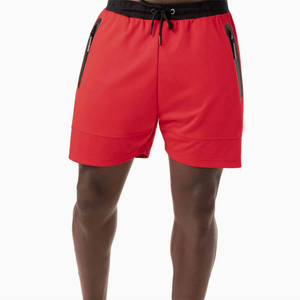 Shorts de sport décontractés pour hommes, personnalisables, double couche, en maille respirante, écologiques, séchage rapide, en toile et polyester pour l'entraînement - Product Image 6