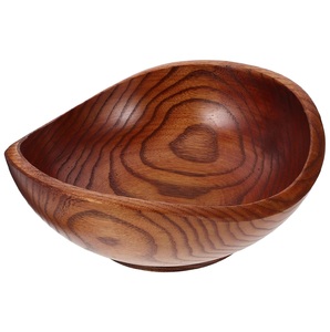 Bol de service grand format en bois naturel, écologique, fait à la main, passe au lave-vaisselle, idéal pour les salades de fruits et les bonbons - Product Image 1