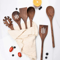 Ustensile de cuisine en bois de noyer foncé pratique pour la cuisine ustensiles en bois de haute qualité pour la maison Restaurant du Vietnam