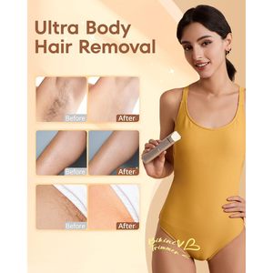 Tondeuse électrique rechargeable pour femme, rasoir indolore en céramique pour l'épilation des bras, des jambes, du maillot, du visage et du corps - Product Image 5