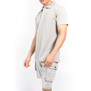 Ensemble court d'été pour hommes personnalisé OEM deux pièces ensembles de survêtements à manches courtes ensemble de t-shirts et de shorts pour hommes - Product Image 2