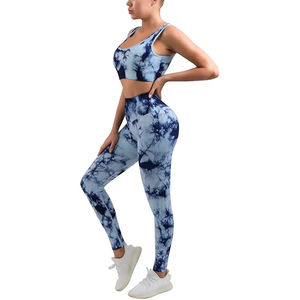Ensemble de yoga 2 pièces tendance 2026 : soutien-gorge côtelé et leggings de qualité supérieure, couleur unie, nouveau design, prix bas - Product Image 5